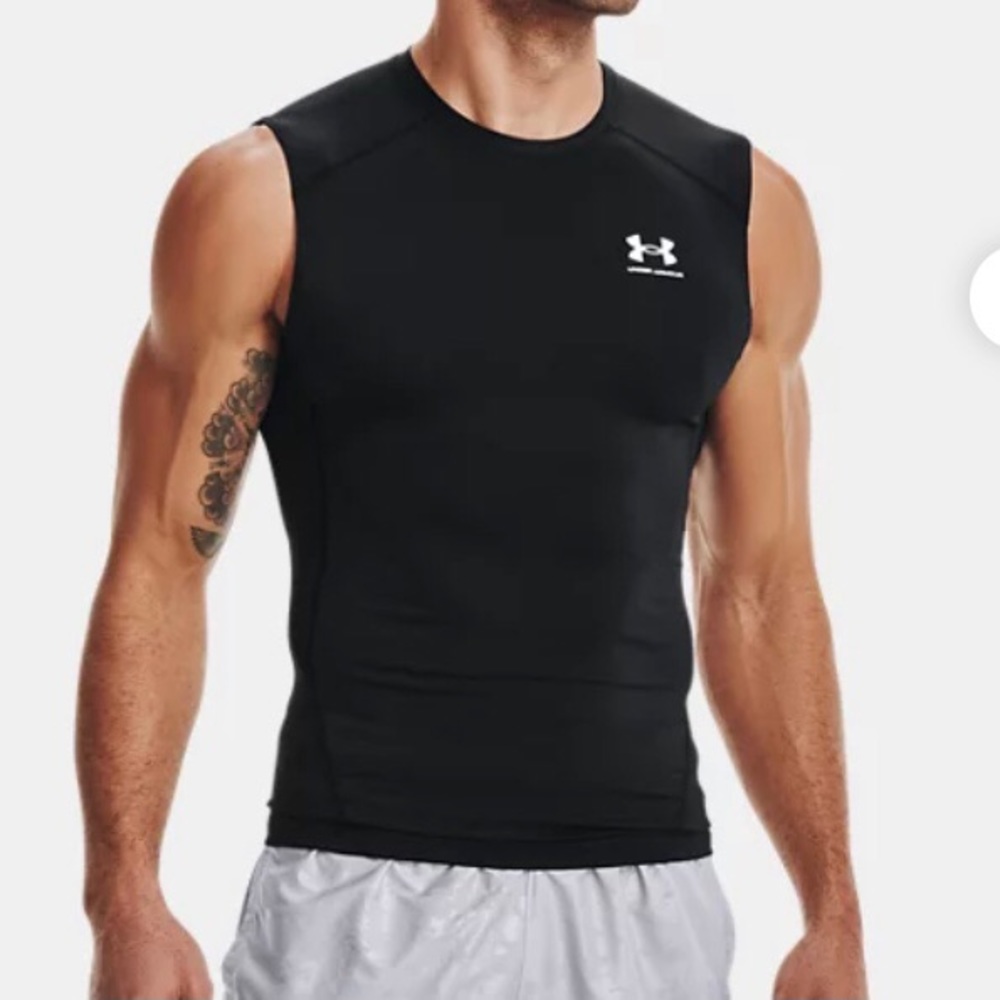 Like New Men’s HeatGear Compression Tank Under Armour Black Large